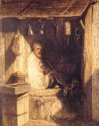 Alexandre Gabriel Decamps Tukish Merchant Smoking in his Shop oil painting reproduction